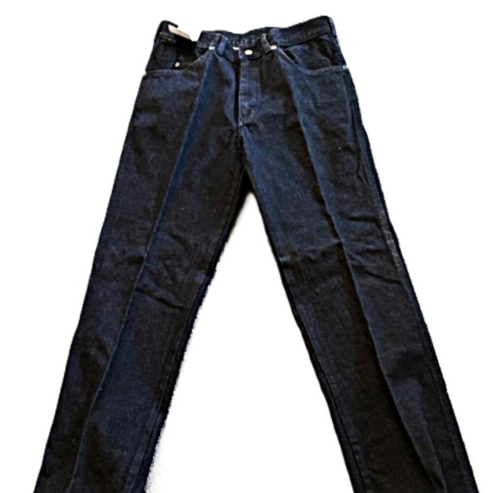 Vintage NWT 90s Power Blues Regular Fit Black Denim Jeans 34X32 straight leg